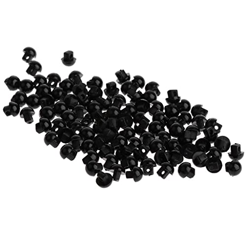 chiwanji 100pcs 6mm Black Mushroom Button schneidern DIY DIY Craft von chiwanji