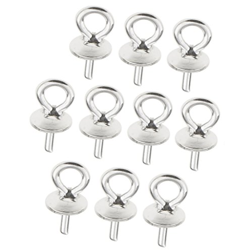 chiwanji 10pcs Sterling Silber Perlenkappen Schmuckherstellung Steckverbinder DIY Anhänger Erkenntnisse - Silber, 5mm von chiwanji