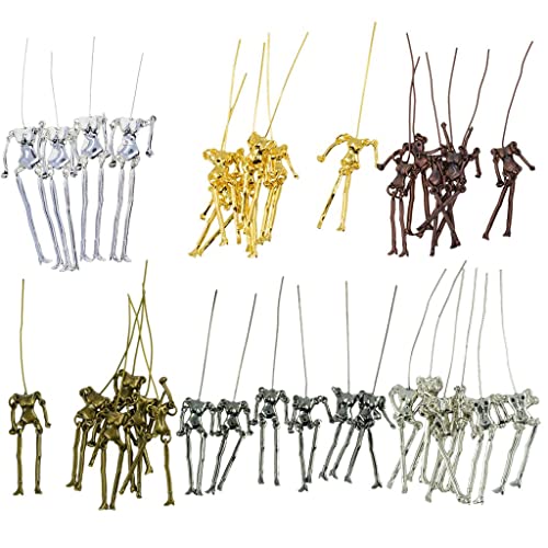 chiwanji 34 Sets Menschliches Gerippe DIY Puppen Anhänger Schmuckherstellung Charms von chiwanji