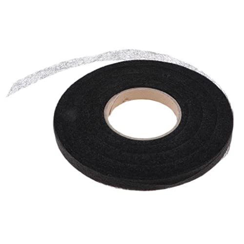 chiwanji 90 Yards Doppelseitiges Textilklebeband zum Aufbügeln Saumband Bügelband schwarz Nähzubehör für Handarbeiten DIY Fixieren von, 1cm von chiwanji