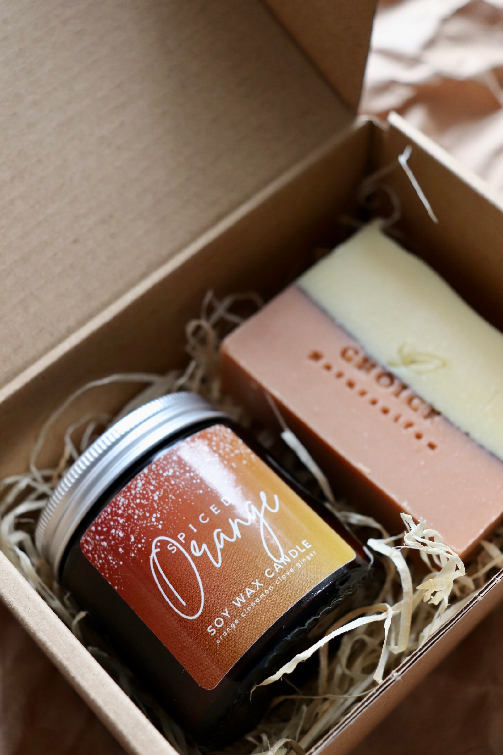 Geschenkset Hygge Box Kerze Im Glas, Naturkosmetik, Naturseife Vegan & Palmölfrei, Handgemachte Seife , Nachhaltiges Geschenk von choicenaturseifen