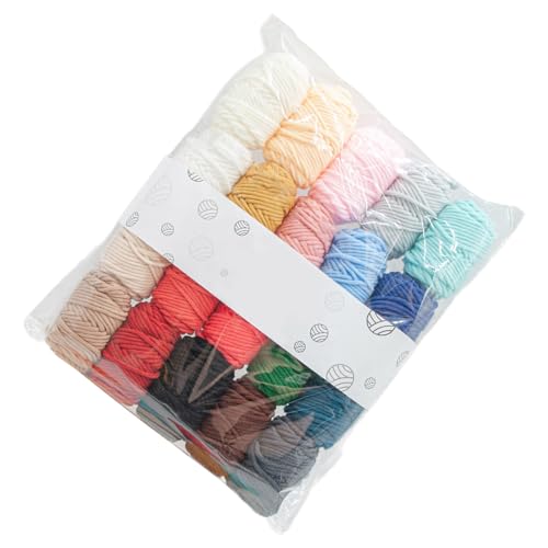 Weiches Baumwollgarn, Handstrickwolle, Häkelgarn für Handstricken und Häkelarbeiten, 20 Farben, 16 g Packung von churuso
