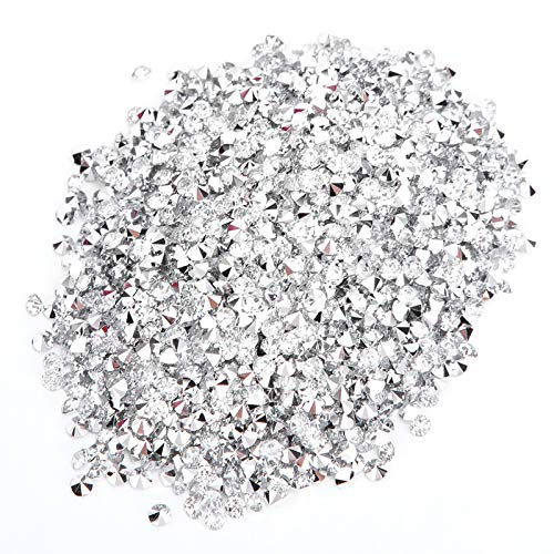 ciciglow Strasssteine, 10000 Stück 3 Mm Kristall-Nagelkunst-Strasssteine ​​​​Diamant mit Silberner Platte Unten Spitzer Dekorationsdiamant für Klebrige(Weiß auf silbernem Hintergrund) von ciciglow