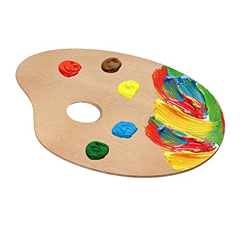 cigemay Farbtablett Acrylfarbe Holzpaletten, Farbtabletts, Malwerkzeug zum Malen für Kinder von Futtest