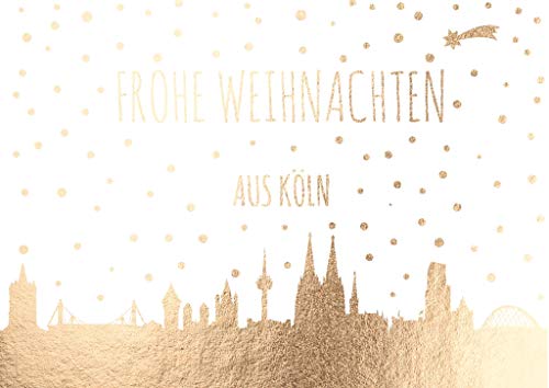 Cityproducts - 1773 - Klappkarte, Weihnachten, Frohe Weihnachten aus Köln, DIN A 6, mit Umschlag von cityproducts