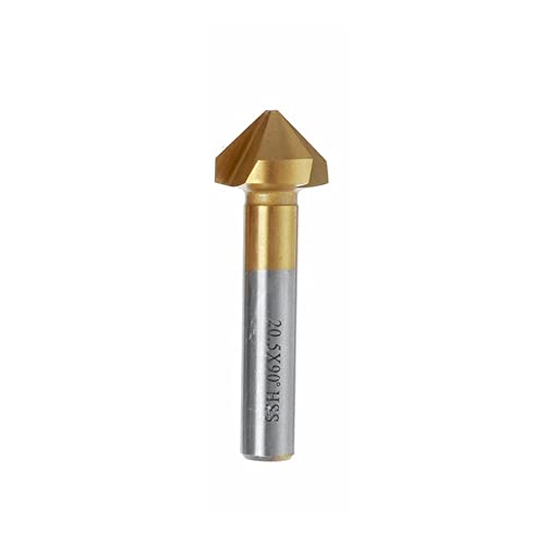 3 Flöte HSS Countersink Drill Bit 90 Grad Countersink Schamping-Tools,Gold 20.5mm von cizihuu