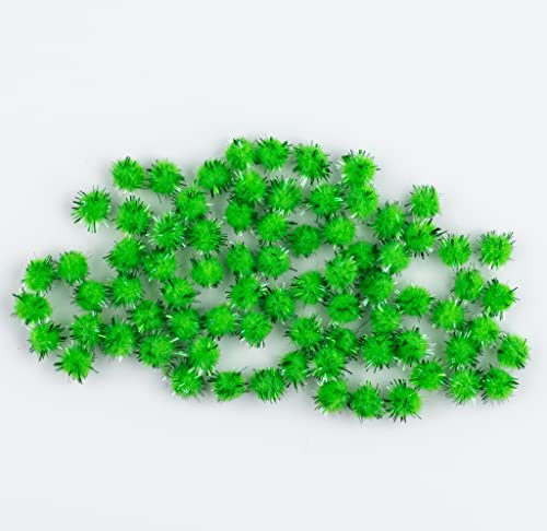 200 mini pompons zum basteln glitzer glitter hellgrün in 10mm klein bastel zubehör pom pom bunt kugeln ponpons deko pompom plüsch von clippondi