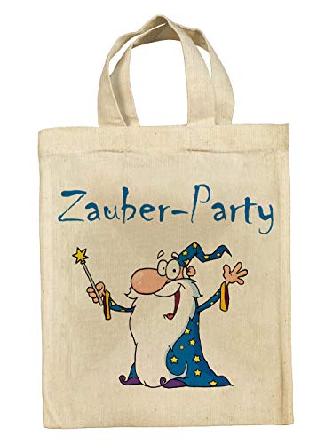 clothinx Lustige Kindergeburtstag Mitgebsel Tasche Beutel im Set mit Geburtstag Motto Zauberer 10er Pack von clothinx