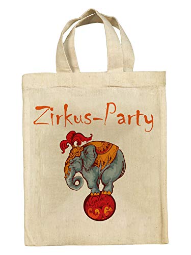 clothinx Lustige Kindergeburtstag Mitgebsel Tasche Beutel im Set mit Geburtstag Motto Zirkus 10er Pack von clothinx