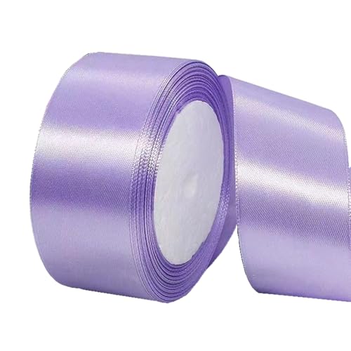 40 mm hellviolettes Band zum Verpacken von Geschenken, 22 m, doppelseitiges Satinband, Weihnachtsband, Geschenkverpackung, Stoffband für Geschenke, Blumensträuße, Kuchen, Hochzeitsdekoration von clover