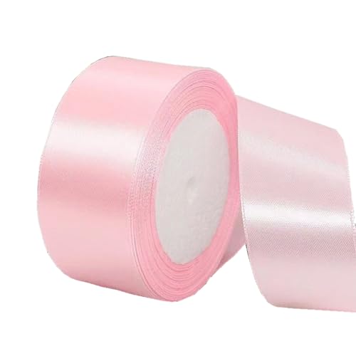 40 mm rosa Band zum Verpacken von Geschenken, 22 m, doppelseitiges Satinband, Weihnachtsband, Geschenkverpackung, Stoffband für Geschenke, Blumensträuße, Kuchen, Hochzeitsdekoration von clover