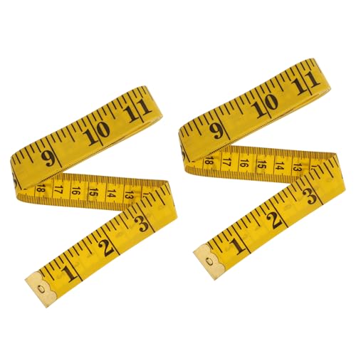 cobee Maßband Körper 2m, 2 Stück Maßbänder zum Nähen Doppelseitiges Massband Weiches Körpermaßband 2m langes Nähen Maßband zum Messen Längen Maßen Flexible Measuring Tape (2mx2cm) von cobee