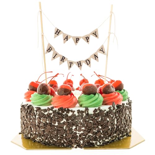 cobee Tortendeko Geburtstag, Happy Birthday Tortendeko Cake Topper Gute zum Geburtstag Kuchen Topper Tortenstecker Kuchendeko für Geburtstag für Geburtstagsfeier liefert Dekoration von cobee