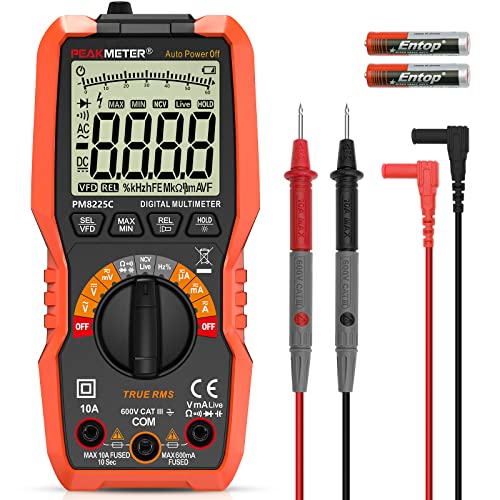 Digital Multimeter, 6000 Counts Auto Range, genaues Messen von AC/DC-Spannung, Amperemeter, Widerstand, Kapazität, NCV, Frequenz, Diode, mit LCD-Display für das Autoelektriker-Schullabor von coczow