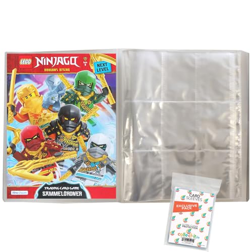 Bundle mit LEGO Ninjago Serie 9 NEXT LEVEL Trading Cards - 1 Leere Sammelmappe + Exklusive Collect-it Hüllen von collect-it.de MY HOME OF CARDS + TOYS