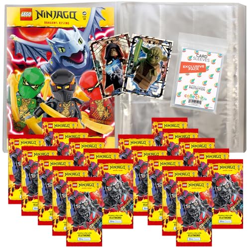 Bundle mit Lego Ninjago Serie 10 Trading Cards - 1 Leere Sammelmappe + 20 Booster + Exklusive Collect-it Hüllen + 2 Limitierte Karten Lego Star Wars Serie 1 von collect-it.de MY HOME OF CARDS + TOYS