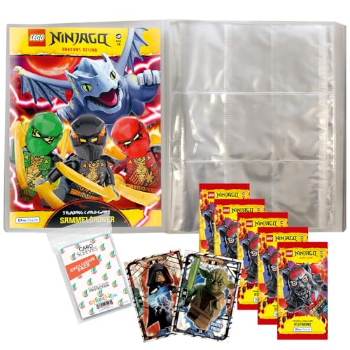 Bundle mit Lego Ninjago Serie 10 Trading Cards - 1 Leere Sammelmappe + 5 Booster + Exklusive Collect-it Hüllen + 2 Limitierte Karten Lego Star Wars Serie 1 von collect-it.de MY HOME OF CARDS + TOYS