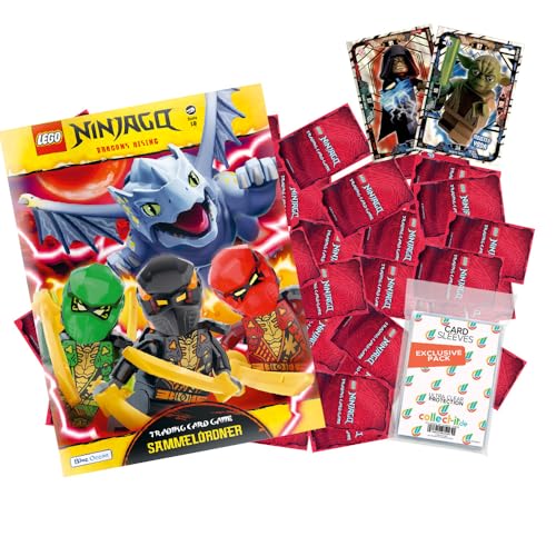 Bundle mit Lego Ninjago Serie 10 Trading Cards - 1 Leere Sammelmappe + 50 Verschiedene, zufällige Karten + Exklusive Collect-it Hüllen + 2 Limitierte Karten Lego Star Wars Serie 1 von collect-it.de MY HOME OF CARDS + TOYS