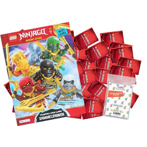 Bundle mit Lego Ninjago Serie 9 Next Level Trading Cards - 1 Leere Sammelmappe + 50 Verschiedene, zufällige Karten + Exklusive Collect-it Hüllen von collect-it.de MY HOME OF CARDS + TOYS