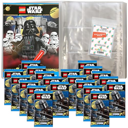 Bundle mit Lego Star Wars - Serie 5 Trading Cards - 1 Leere Sammelmappe + 20 Booster + Exklusive Collect-it Hüllen von collect-it.de MY HOME OF CARDS + TOYS