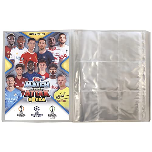 collect-it Topps Champions League EXTRA 2021/22 - Trading Cards - Bundel mit 1 Leere Sammelmappe und 40 Hüllen Sleeves von collect-it