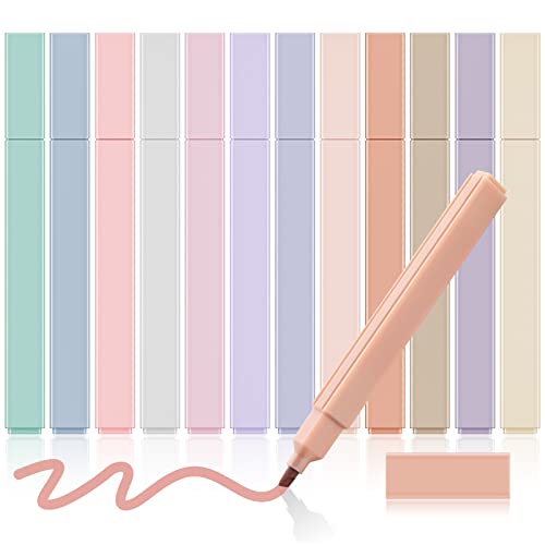 colpart Ästhetische Textmarker Pastell，12 PCS Highlighter Pen，Text Marker Stifte，School supplies Aesthetic für Journaling Note Nehmen Schulbüro Stationäre von colpart