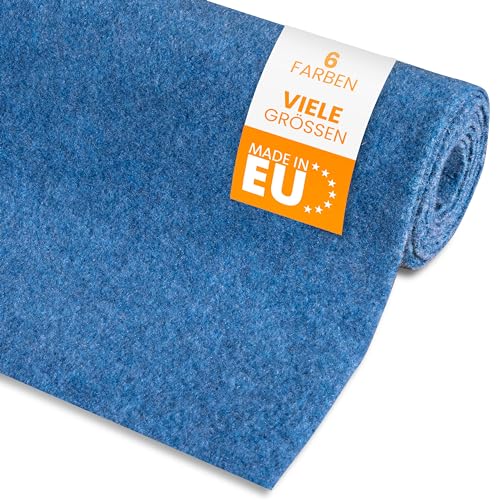 Filzstoff aus Filz Meterware (Blau, 206x150cm) - Bastelfilz extra dick (4,4mm) - Nadelfilz für die Innenraumverkleidung beim Camper Ausbau - Filzrolle, Filzmatte oder Filzunterlage zum Basteln von comflor