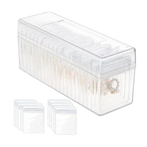 coserori Acryl-Schmuckschatulle, Organizer, mit 20 tragbaren Schmuckbeuteln, Anlaufschutz, Reise-Schmuck-Organizer, Schmuck-Organizer von coserori