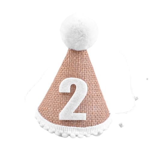 coserori Mütze Baby-Geburtstagsparty-Mütze 2. Jahre Kinder-Babyparty-Mütze Geburtstags-Stirnband-Dekoration D von coserori