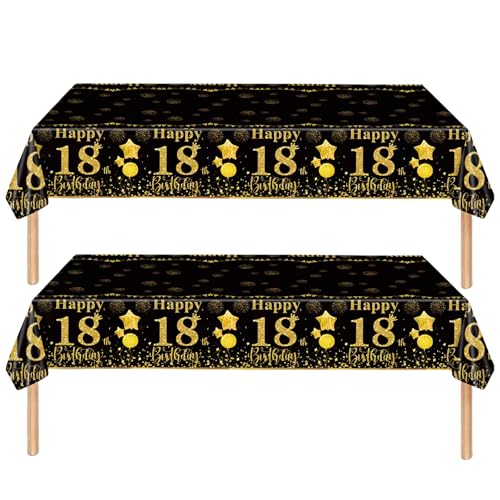 Tischdecke 18. Geburtstag Mädchen Junge,2 Stück Papiertischdecke Rolle Schwarze Gold Einmal Tischdecke Party Tischdecken 18. Geburtstag Deko Tischtücher für Kinder 18. Geburtstags Tischdekoration Tischdecke 18. Geburtstag Mädchen Junge,2 Stück Papiertischdecke Rolle Schwarze Gold Einmal Tischdecke Party Tischdecken 18. Geburtstag Deko Tischtücher für Kinder 18. Geburtstags Tischdekoration von cosoro