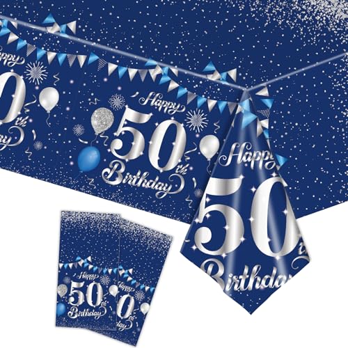 Tischdecke 50.Geburtstag Männer Frauen,2Stück Papiertischdecke Rolle Marineblau Silber Einmal Tischdecke Party Tischdecken 50.Geburtstag Deko Tischtücher für Erwachsene 50.Geburtstags Tischdekoration Tischdecke 50.Geburtstag Männer Frauen,2Stück Papiertischdecke Rolle Marineblau Silber Einmal Tischdecke Party Tischdecken 50.Geburtstag Deko Tischtücher für Erwachsene 50.Geburtstags Tischdekoration von cosoro