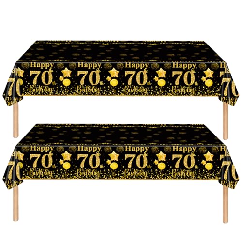 Tischdecke 70. Geburtstag Männer Frauen,2 Stück Papiertischdecke Rolle Schwarze Gold Einmal Tischdecke Party Tischdecken 70. Geburtstag Deko Tischtücher für Erwachsene 70. Geburtstags Tischdekoration Tischdecke 70. Geburtstag Männer Frauen,2 Stück Papiertischdecke Rolle Schwarze Gold Einmal Tischdecke Party Tischdecken 70. Geburtstag Deko Tischtücher für Erwachsene 70. Geburtstags Tischdekoration von cosoro