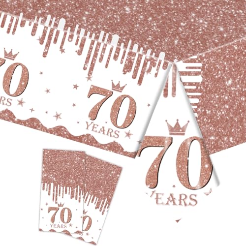 Tischdecke 70.Geburtstag Roségold Frauen,2Stück Papiertischdecke Rolle Roségold Einmal Tischdecke Party Tischdecken 70.Geburtstag Deko Tischtücher für Erwachsene 70.Geburtstags Tischdekoration Tischdecke 70.Geburtstag Roségold Frauen,2Stück Papiertischdecke Rolle Roségold Einmal Tischdecke Party Tischdecken 70.Geburtstag Deko Tischtücher für Erwachsene 70.Geburtstags Tischdekoration von cosoro