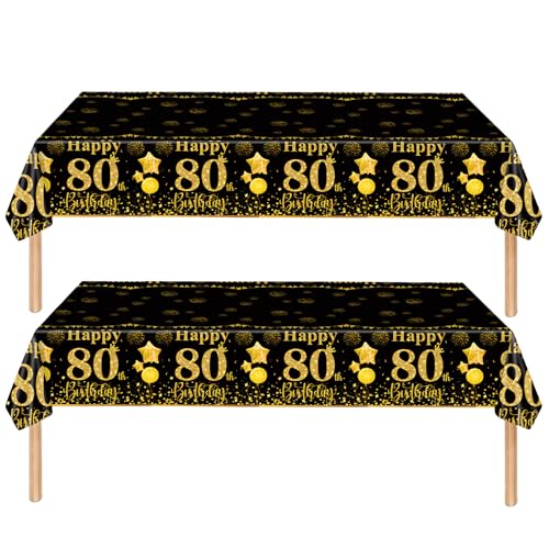 Tischdecke 80. Geburtstag Männer Frauen,2 Stück Papiertischdecke Rolle Schwarze Gold Einmal Tischdecke Party Tischdecken 80. Geburtstag Deko Tischtücher für Erwachsene 80. Geburtstags Tischdekoration Tischdecke 80. Geburtstag Männer Frauen,2 Stück Papiertischdecke Rolle Schwarze Gold Einmal Tischdecke Party Tischdecken 80. Geburtstag Deko Tischtücher für Erwachsene 80. Geburtstags Tischdekoration von cosoro