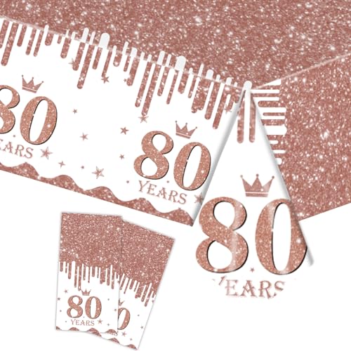 Tischdecke 80.Geburtstag Roségold Frauen,2Stück Papiertischdecke Rolle Roségold Einmal Tischdecke Party Tischdecken 80.Geburtstag Deko Tischtücher für Erwachsene 80.Geburtstags Tischdekoration Tischdecke 80.Geburtstag Roségold Frauen,2Stück Papiertischdecke Rolle Roségold Einmal Tischdecke Party Tischdecken 80.Geburtstag Deko Tischtücher für Erwachsene 80.Geburtstags Tischdekoration von cosoro
