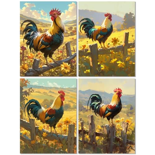 4er Set Diamond Painting Erwachsene Huhn 30x40cm, Diamond Painting Kinder Sonnenblume, DIY Basteln Mädchen 10 Jahre, Mosaikherstellung Kreativ Set für Erwachsene, 5D Diamant Stickerei Kits Z-436T 4er Set Diamond Painting Erwachsene Huhn 30x40cm, Diamond Painting Kinder Sonnenblume, DIY Basteln Mädchen 10 Jahre, Mosaikherstellung Kreativ Set für Erwachsene, 5D Diamant Stickerei Kits Z-436T von cppxinng