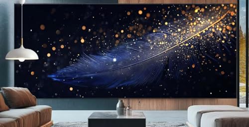 Abstrakt Diamond Painting XXL 100x250cm Diamond Painting Erwachsene Feder,Diamant Malerei Full Round Kristall Malen Nach Zahlen,Kreuzstich Mosaik Bastelset Set,Home Dekor Geschenke für Frauen L19 von cppxinng