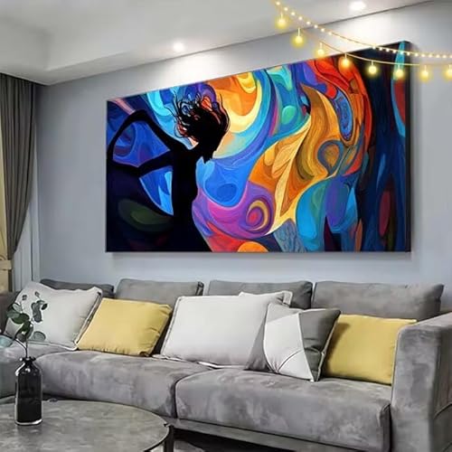 Ballett Diamond Painting XXL 150x80cm Diamant Painting Bilder Abstrakt,5D Vollbohrer Diamant Kunst Malerei Stickerei Kreuzstich DIY Diamond Puzzle Mosaikherstellung Bastelset,Home Dekor Geschenke C102 von cppxinng