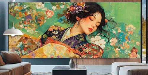 Blume Diamond Painting XXL 100x200cm Diamond Painting Erwachsene Fee,Diamant Malerei Full Round Kristall Kunst Malen Nach Zahlen,Kreuzstich Mosaik Bastelset Set,Home Dekor Geschenke für Frauen K59 von cppxinng