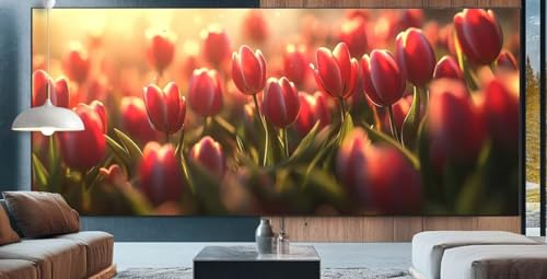 Blume Diamond Painting XXL 100x250cm Diamond Painting Erwachsene Tulpe,Diamant Malerei Full Round Kristall Kunst Malen Nach Zahlen,Kreuzstich Mosaik Bastelset Set,Home Dekor Geschenke für Frauen L32 von cppxinng