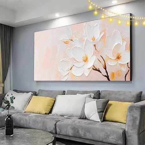 Blume Diamond Painting XXL 150x80cm Diamant Painting Bilder Einfachheit,5D Vollbohrer Diamant Kunst Malerei Stickerei Kreuzstich DIY Diamond Puzzle Mosaikherstellung Bastelset,Dekor Geschenke C393 von cppxinng