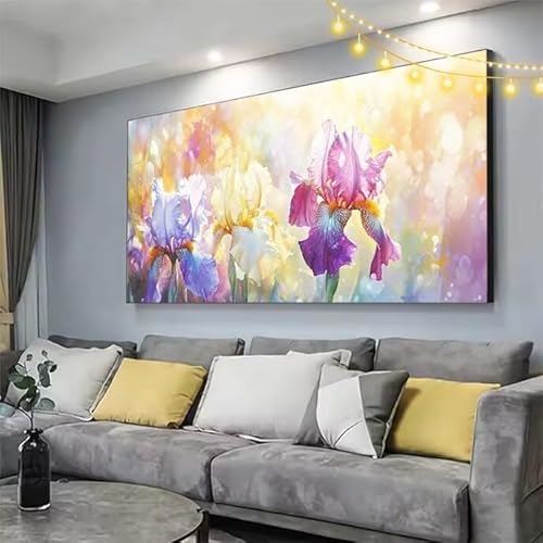 Blume Diamond Painting XXL 180x80cm Diamant Painting Bilder Farbe,5D Vollbohrer Diamant Kunst Malerei Stickerei Kreuzstich DIY Diamond Puzzle Mosaikherstellung Bastelset,Home Dekor Geschenke C354 von cppxinng