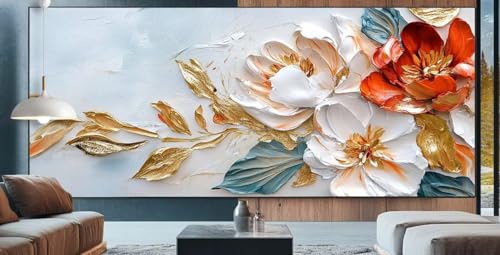 Blume Diamond Painting XXL 80x180cm Diamond Painting Erwachsene Kunst,Diamant Malerei Full Round Kristall Kunst Malen Nach Zahlen,Kreuzstich Mosaik Bastelset Set,Home Dekor Geschenke für Frauen K98 von cppxinng