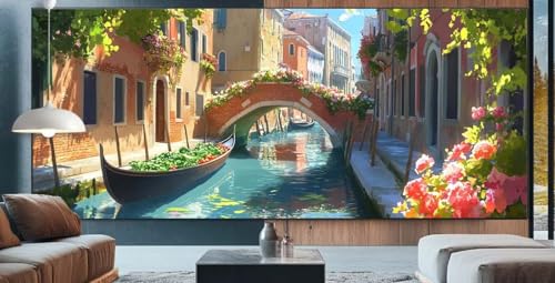 Boot Diamond Painting XXL 100x250cm Diamond Painting Erwachsene Venedig,Diamant Malerei Full Round Kristall Kunst Malen Nach Zahlen,Kreuzstich Mosaik Bastelset Set,Home Dekor Geschenke für Frauen K41 von cppxinng