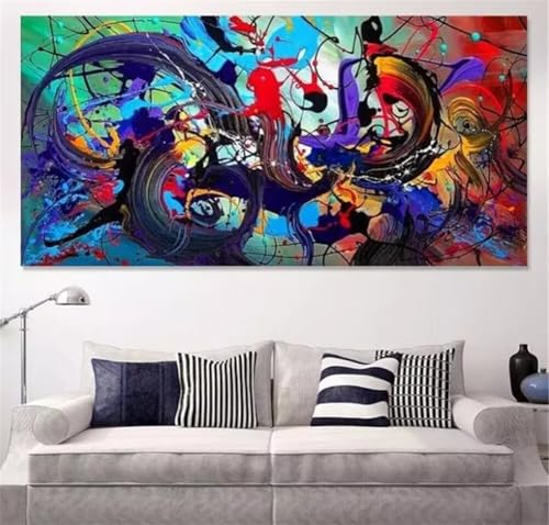 Diamond Painting Abstrakt Graffiti，Diamond Painting Erwachsene Groß XXL 100x250cm，Diamant Painting Round steine Bilder，Diamond Art zubehör cross stitch kit，diamond Stickerei set Home Wand Dekor I23 von cppxinng