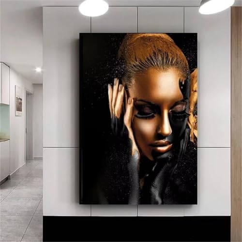 Diamond Painting Afrika Schönheit，Diamond Painting Erwachsene Groß XXL 100x250cm，Diamant Painting Round steine Bilder，Diamond Art zubehör cross stitch kit，diamond Stickerei set Home Wand Dekor I65 von cppxinng