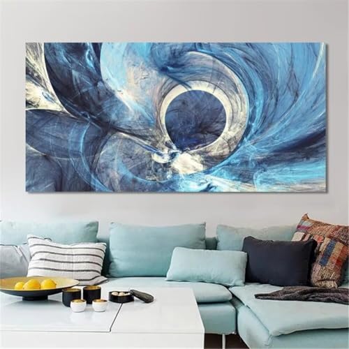 Diamond Painting Blau abstrakt，Diamond Painting Erwachsene Groß XXL 100x250cm，Diamant Painting Round steine Bilder，Diamond Art zubehör cross stitch kit，diamond Stickerei set Home Wand Dekor Gifts I41 von cppxinng