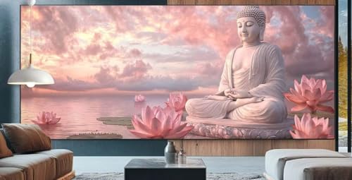 Diamond Painting Blume Diamond Painting Kinder Buddha Diamond Painting Erwachsene 70x130cm Diamant Painting Bilder mit Eckige Diamond Painting Zubehör,Home Deko Wohnzimmer Geschenke für Männer C96 von cppxinng