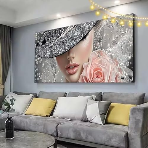 Diamond Painting Blume Diamond Painting Kinder Schönheit Malen Nach Zahlen mit Eckige Steine Zubehör,DIY Diamant Malerei Puzzle Arts Stickerei Mosaik Bastelset Erwachsene,Deko Geschenke 160x90cm C415 von cppxinng