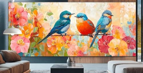 Diamond Painting Blume Diamond Painting Kinder Vogel Diamond Painting Erwachsene 90x160cm Diamant Painting Bilder mit Eckige Diamond Painting Zubehör,Home Wand Deko Wohnzimmer Geschenke für Männer D26 von cppxinng